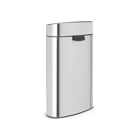 BOXED 40L MATT STEEL FINGURE PRINT PROOF TOUCH BIN