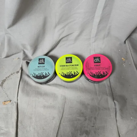 BOX OF APPROXIMATELY 15 ASSORTED D:FI HAIR CARE PRODUCTS INCLUDING D:SCULPT/EXTREME HOLD STYLING CREAM/MATTE CLAY