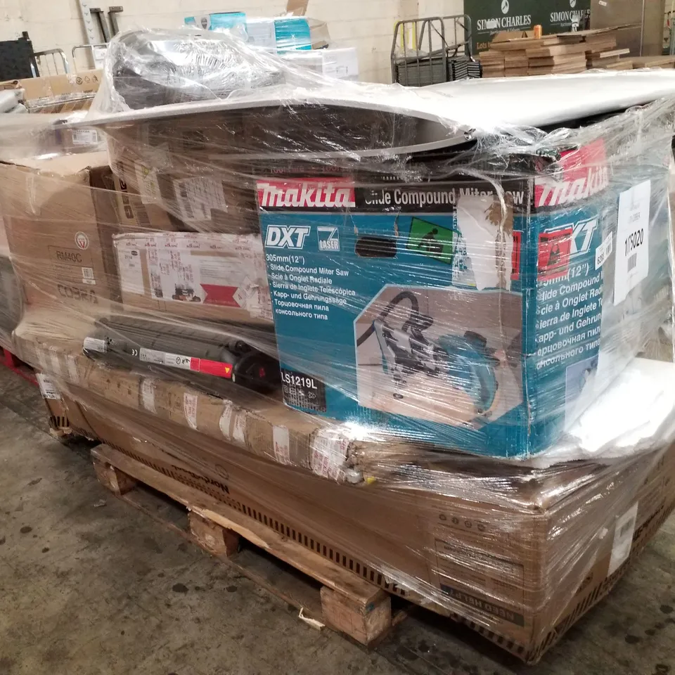 PALLET OF APPROXIMATELY 8 UNPROCESSED RAW RETURN HOUSEHOLD AND ELECTRICAL GOODS TO INCLUDE;