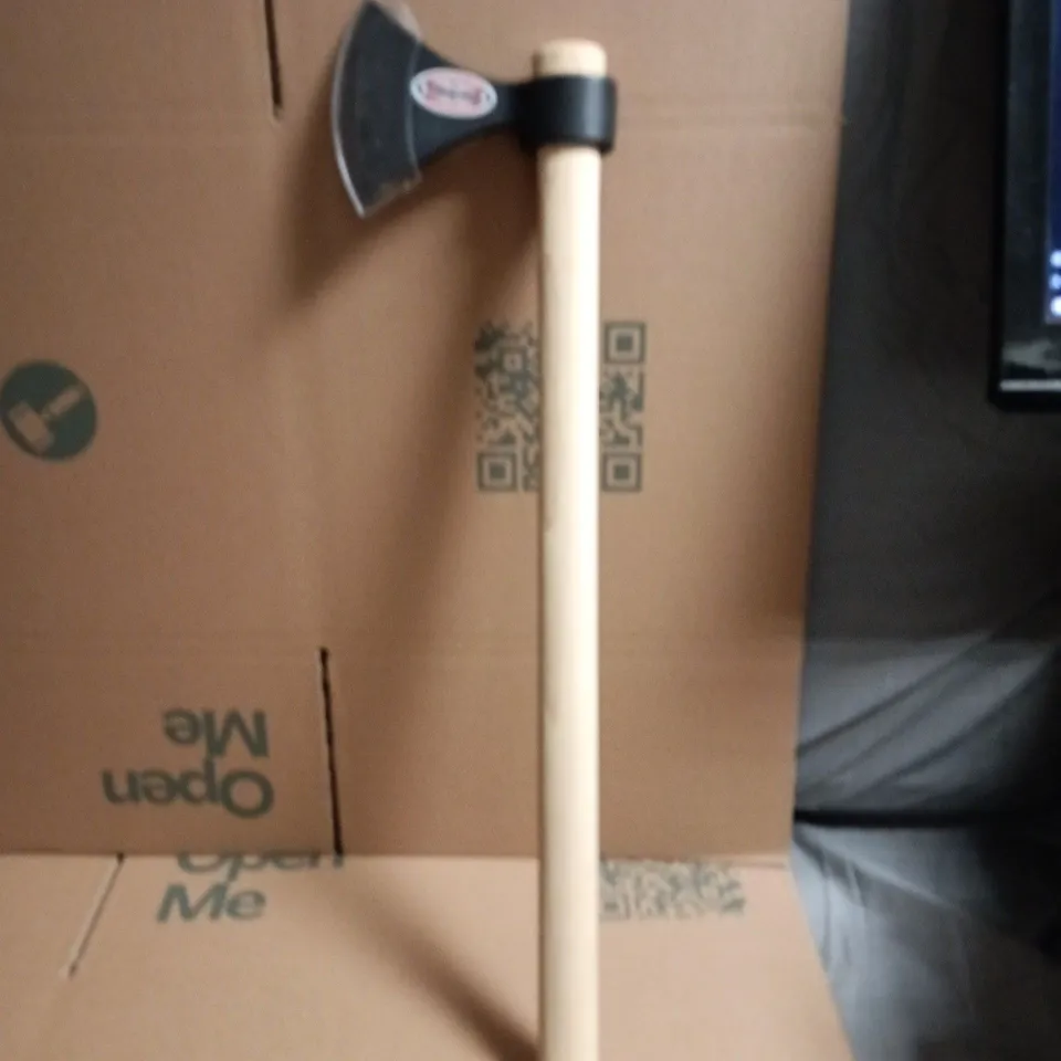 AMERICAN TOMAHAWK COMPANY AXE WITH WOODEN HANDLE