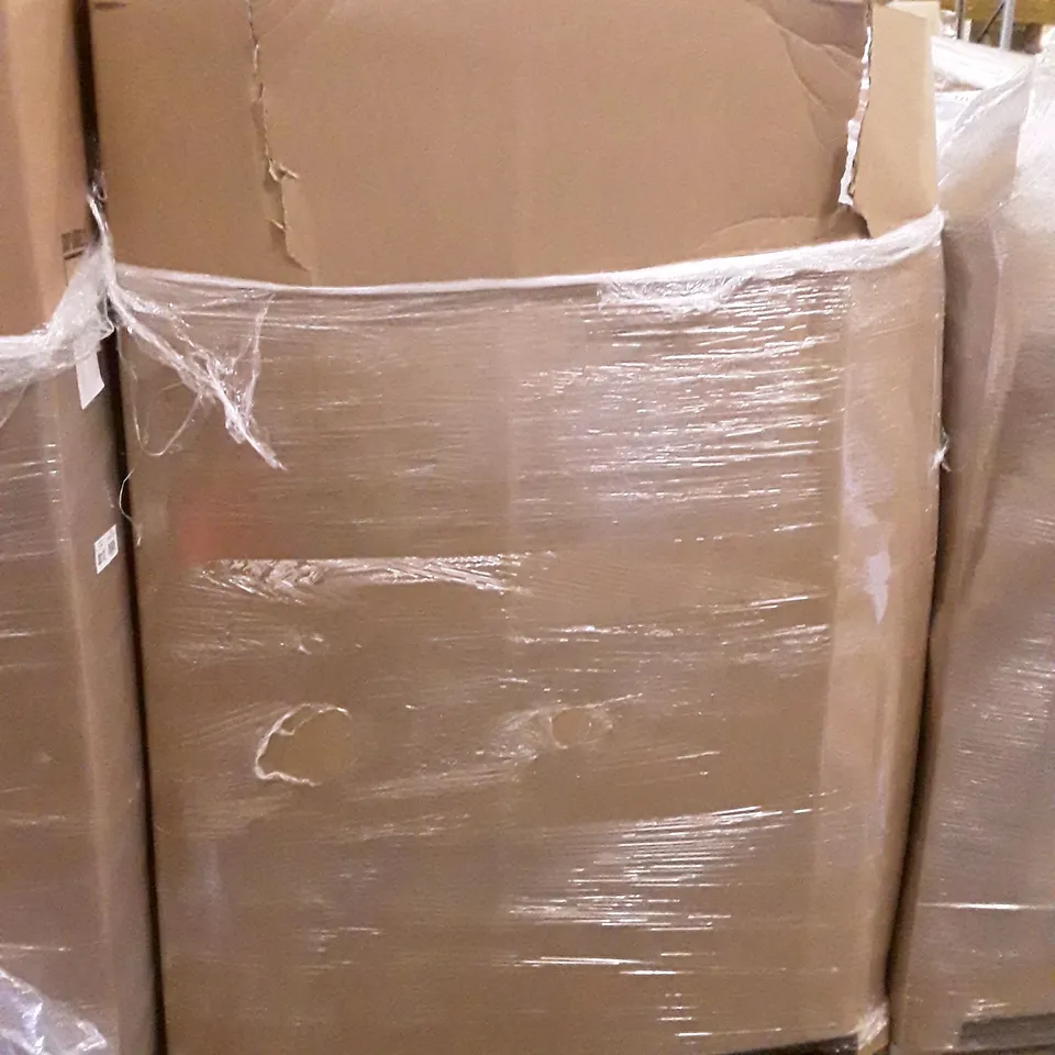 PALLET OF ASSORTED PRODUCTS INCLUDING OFFICE CHAIR, HOLLYWOOD MIRROR, HOMIDEC DRYING RACK, VENETIAN BLING, 3D WALL PANELS