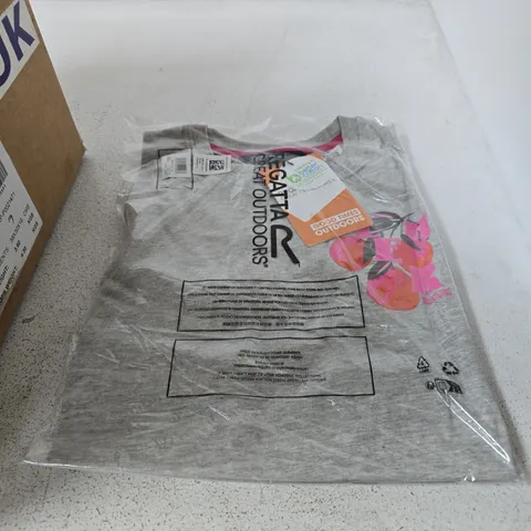 BOX OF APPROXIMATELY 23 BRAND NEW REGATTA FLAURELLE T SHIRT - GREY/MARL - SIZE 12