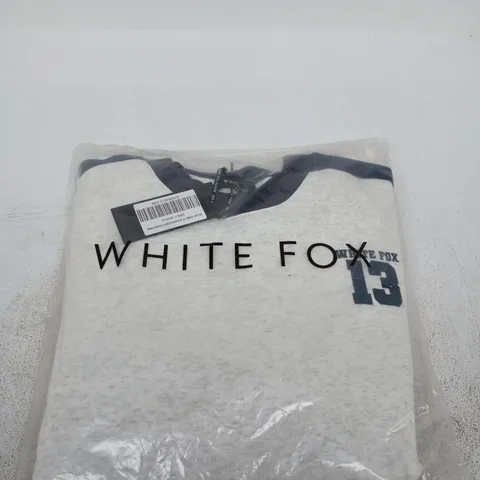 BAGGED WHITE FOX PLAY FOR IT OVERSIZED SWEATER - SIZE S/M