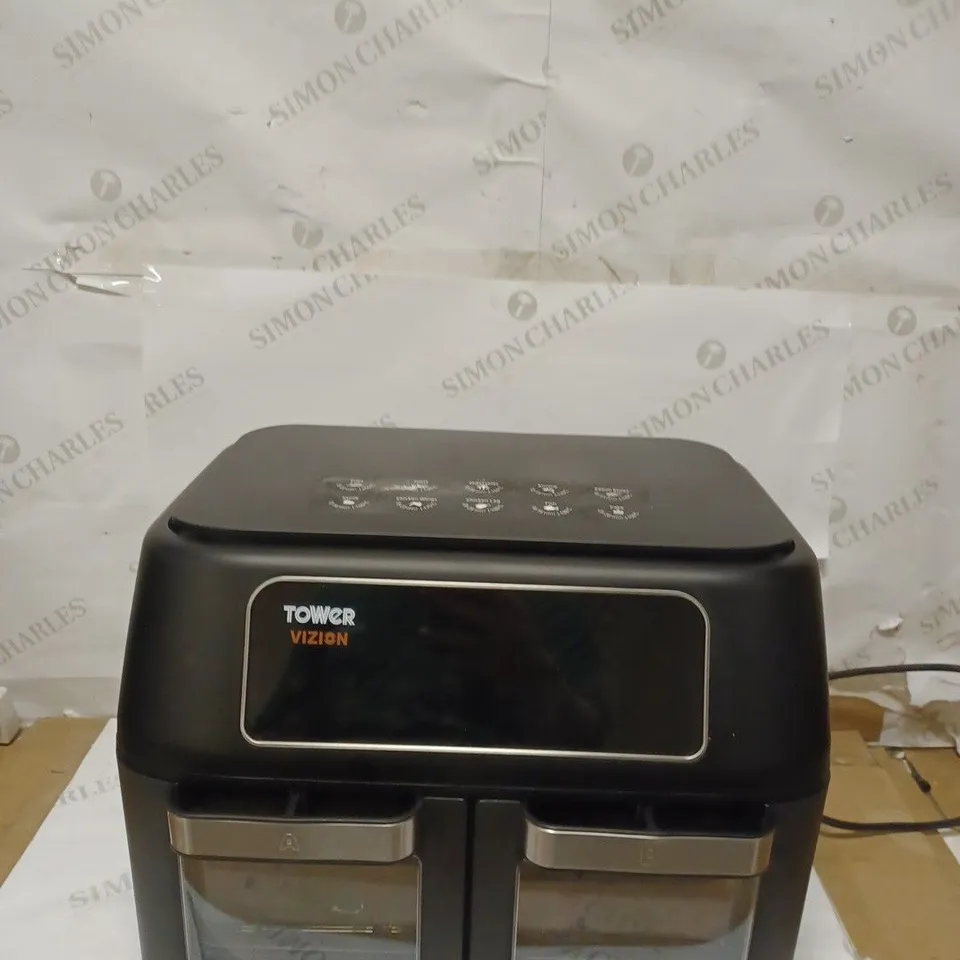 TOWER T17102, VORTX VIZION DUAL COMPARTMENT 11L AIR FRYER OVEN