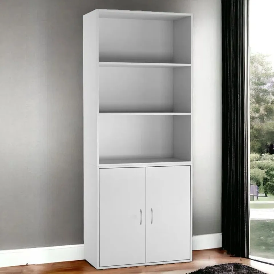 BOXED NOCHUR 170CM H X 60CM W SOLID WOOD STANDARD BOOKCASE (1 BOX)