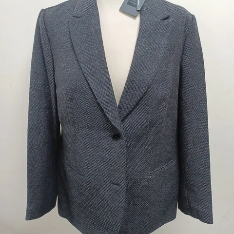 CULT STUDIO WOOL BLAZER IN TAR MEGA MARL - 14