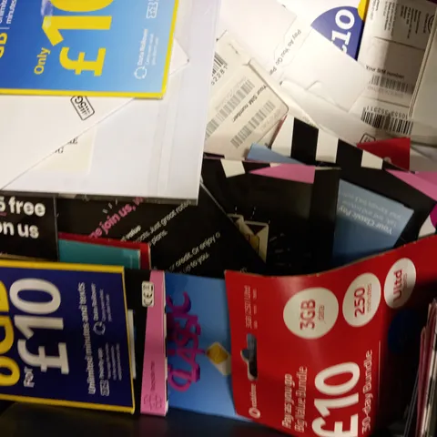 LOT OF APPROXIMATELY 30 ASSORTED SIM CARDS