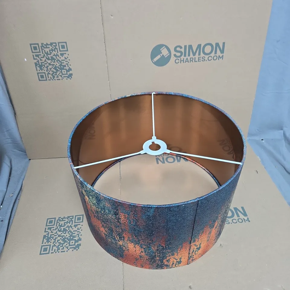 INDUSTRIAL-STYLE CYLINDRICAL LAMPSHADE WITH RUST PATINA