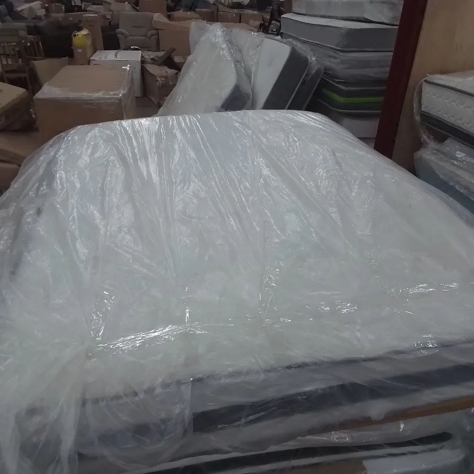 BAGGED GEL-OCEAN BLUE LATEX POCKET SPRUNG 140CM MATTRESS 
