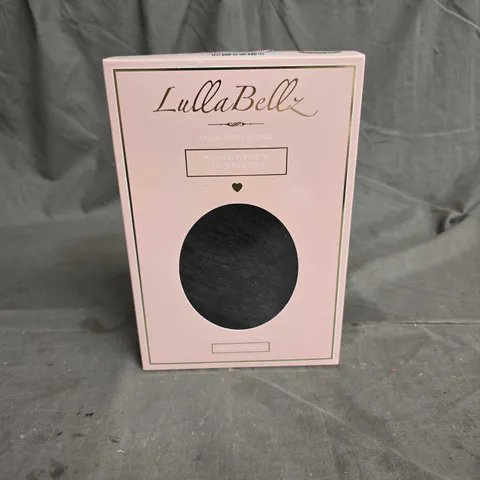 LULLABELLZ SYNTHETIC CLIP IN HAIR PIECE PONY 22" SLEEK FULLBODY IN JET BLACK