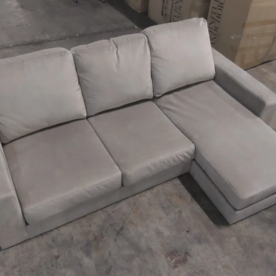 QUALITY DESIGNER FABRIC UPHOLSTERED L-SHAPED CORNER SOFA 