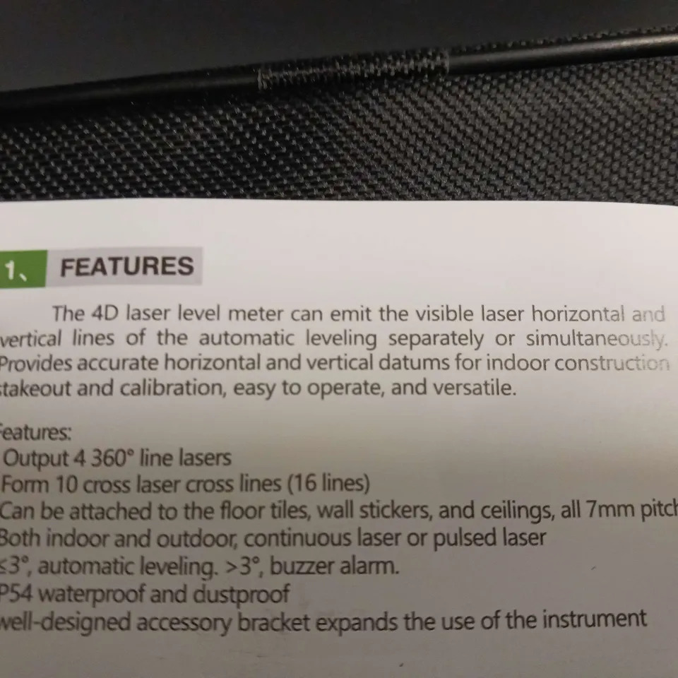 4D LASER LEVEL METER IN CASE