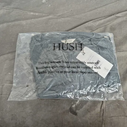 HUSH GRACE COTTON MINI BEACH DRESS, SAGE GREEN, UK S/M