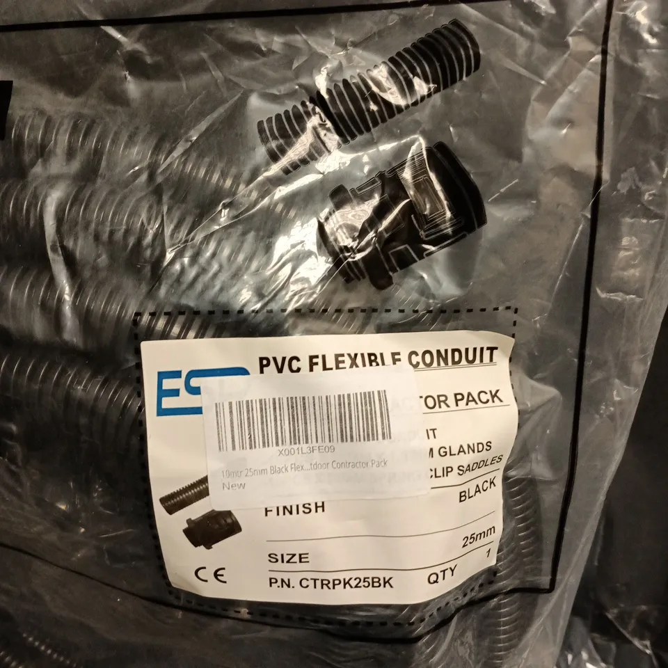 PVC FLEXIBLE CONDUIT PACK 25MM BLACK – 1 UNIT (CTRPK25BK)