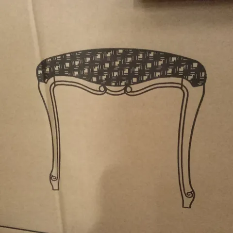 BOXED DRESSING TABLE STOOL - WHITE (1 BOX)