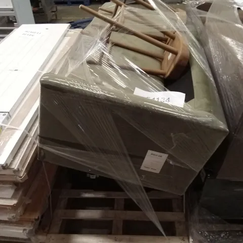 PALLET OF ASSORTED SOFA PARTS AND BAR STOOLS 
