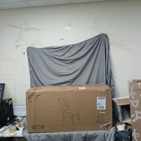 PAIR OF FABRIC DINING CHAIRS