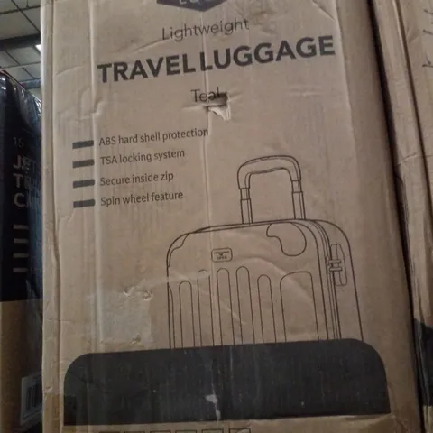 BOXED LUGG LIGHTWEIGHT TRAVEL LUGGAGE HARD SHELL CASE -TEAL-