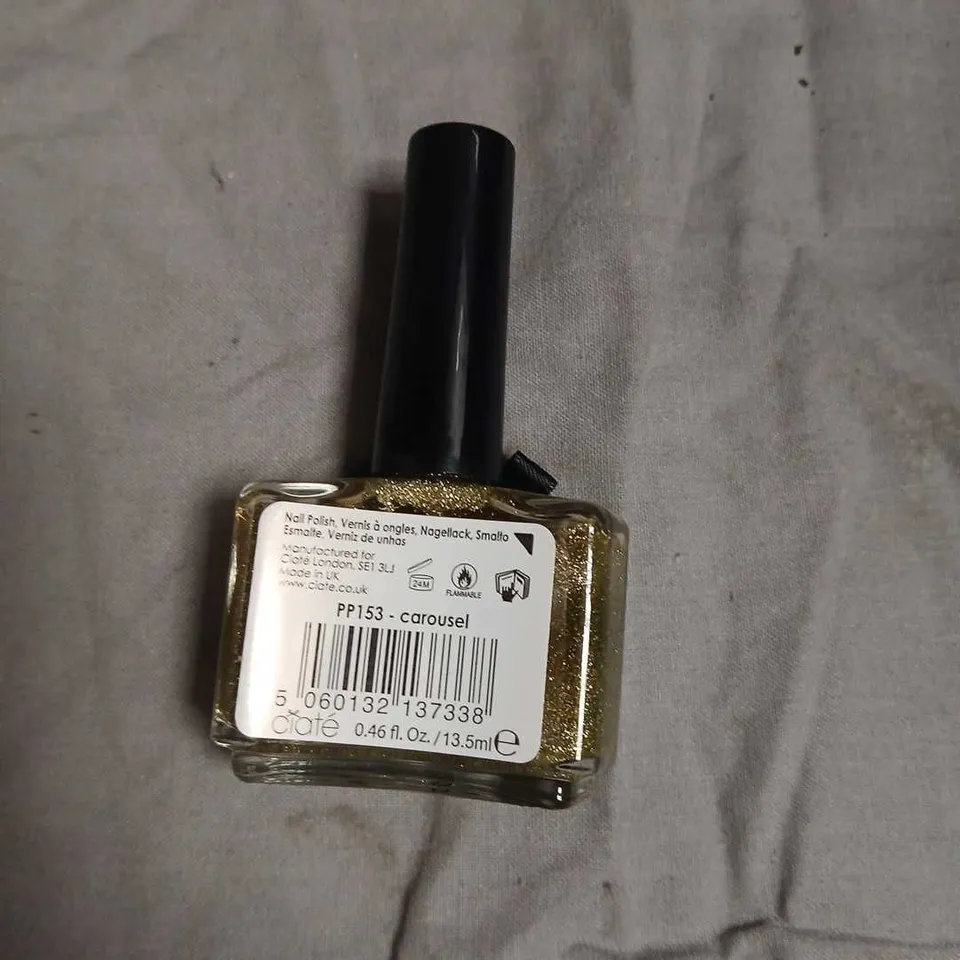 BOX OF APPROXIMATELY 160 CIATÉ LONDON PAINT POTS NAIL POLISH – CAROUSEL (GOLD GLITTER) –NO EXPIRY DATE SHOWN 