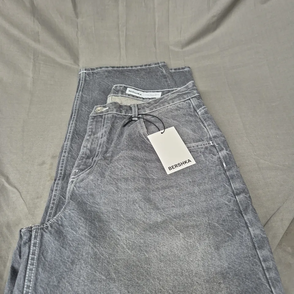 BERSHKA WIDE LEG DENIM JEANS SIZE 32