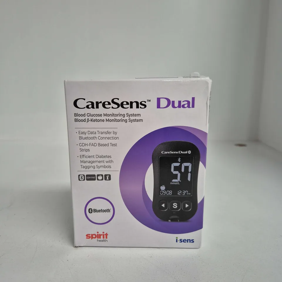 CARESENS DUAL BLOOD GLUCOSE MONITORING SYSTEM – BOXED