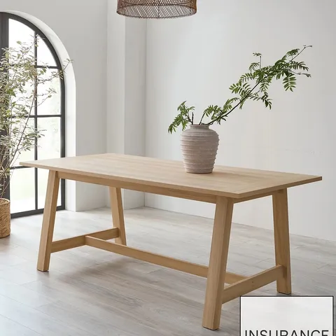 MICHELLE KEEGAN HOME LINDLEY 185 CM DINING TABLE - OAK