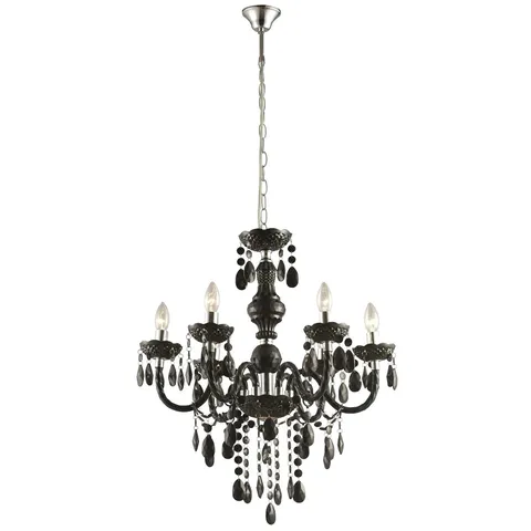 BOXED JEFFRIES 6-LIGHT CRYSTAL CHANDELIER 