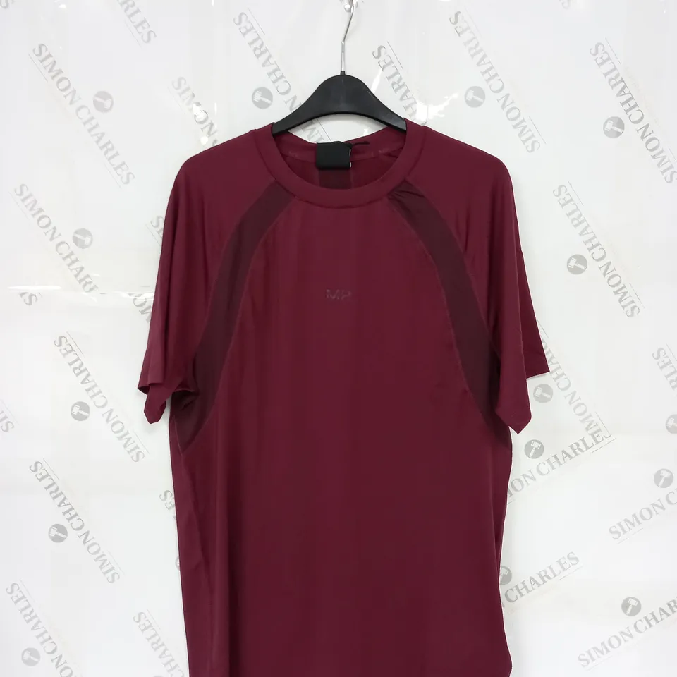 MP MENS TEMPO T-SHIRT IN DEEP BURGUNDY - M