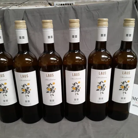 LOT OF 6 BOTTLES OF LAUS CHARDONNAY