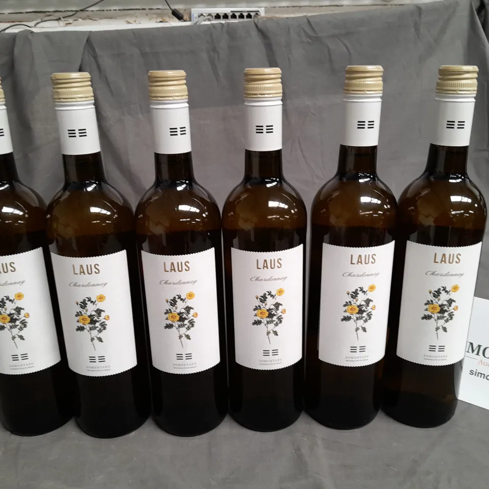 LOT OF 6 BOTTLES OF LAUS CHARDONNAY