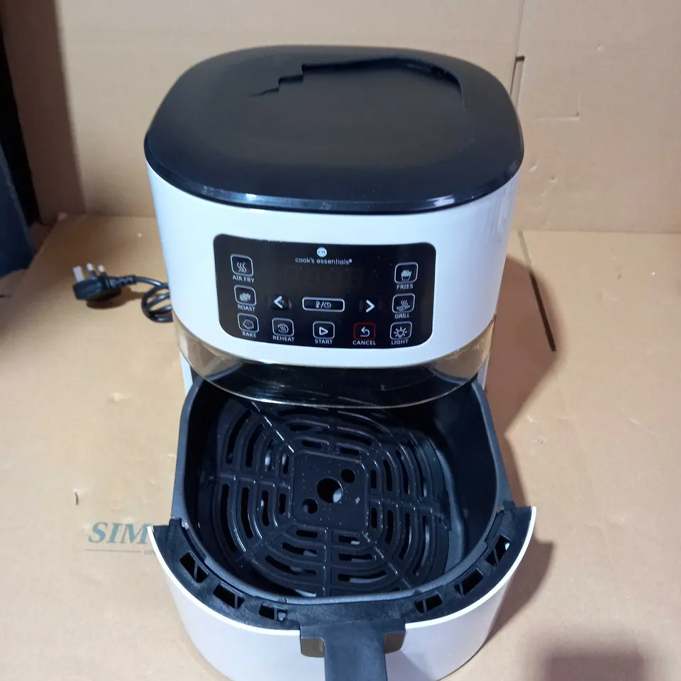 COOK'S ESSENTIALS 4.0L AIR FRYER WITH DIGITAL TOUCHSCREEN & VIEWING SCREEN - COOL GREY
