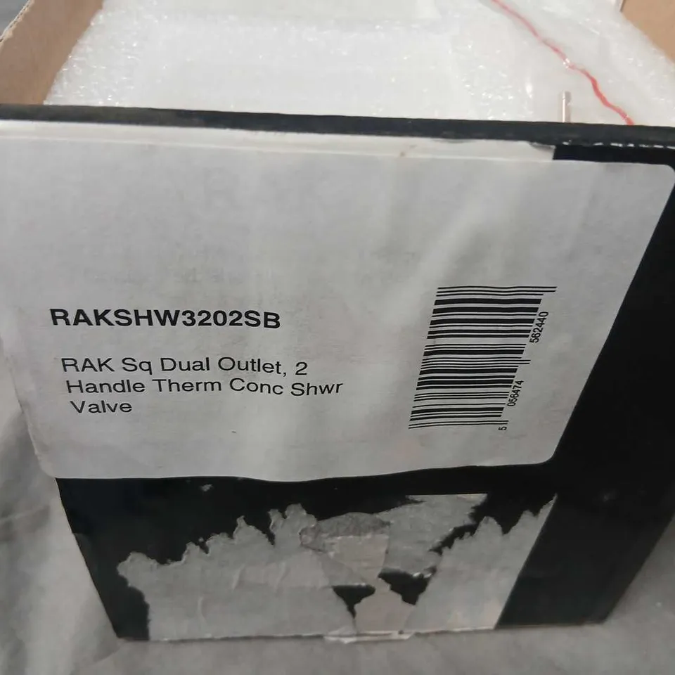 RAK SHW3202SB THERMOSTATIC SHOWER VALVE – SQUARE DUAL OUTLET, 2-HANDLE (BOXED)