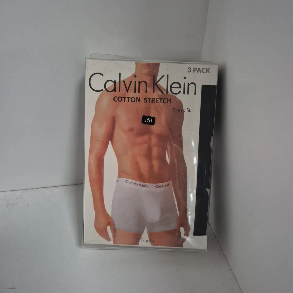 CALVIN KLEIN COTTON STRETCH 3-PACK MEN'S BOXER SHORTS - SMALL