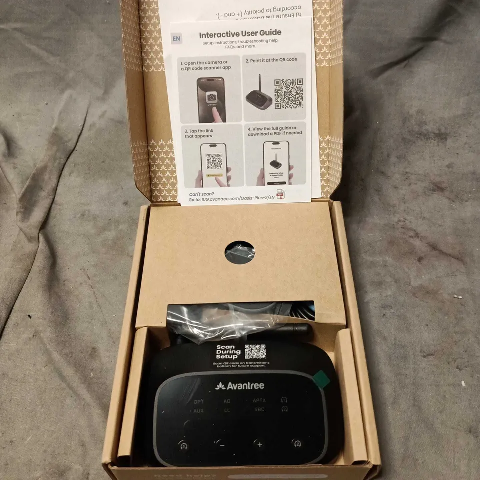 AVANTREE OASIS PLUS 2 WIRELESS TV TRANSMITTER – BOXED