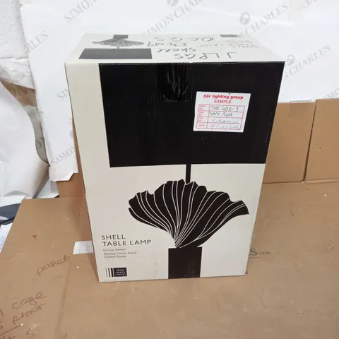 JOHN LEWIS SHELL TABLE LAMP - WHITE FINISH