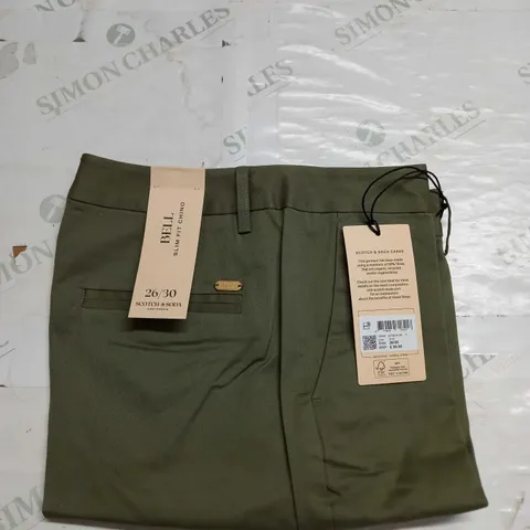 SCOTCH & SODA BELL SLIM FIT CHINO - KHAKI - SIZE 26/30