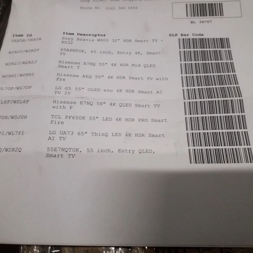 PALLET CONTAINING APPROXIMATELY 9 ASSORTED DAMAGED TVS