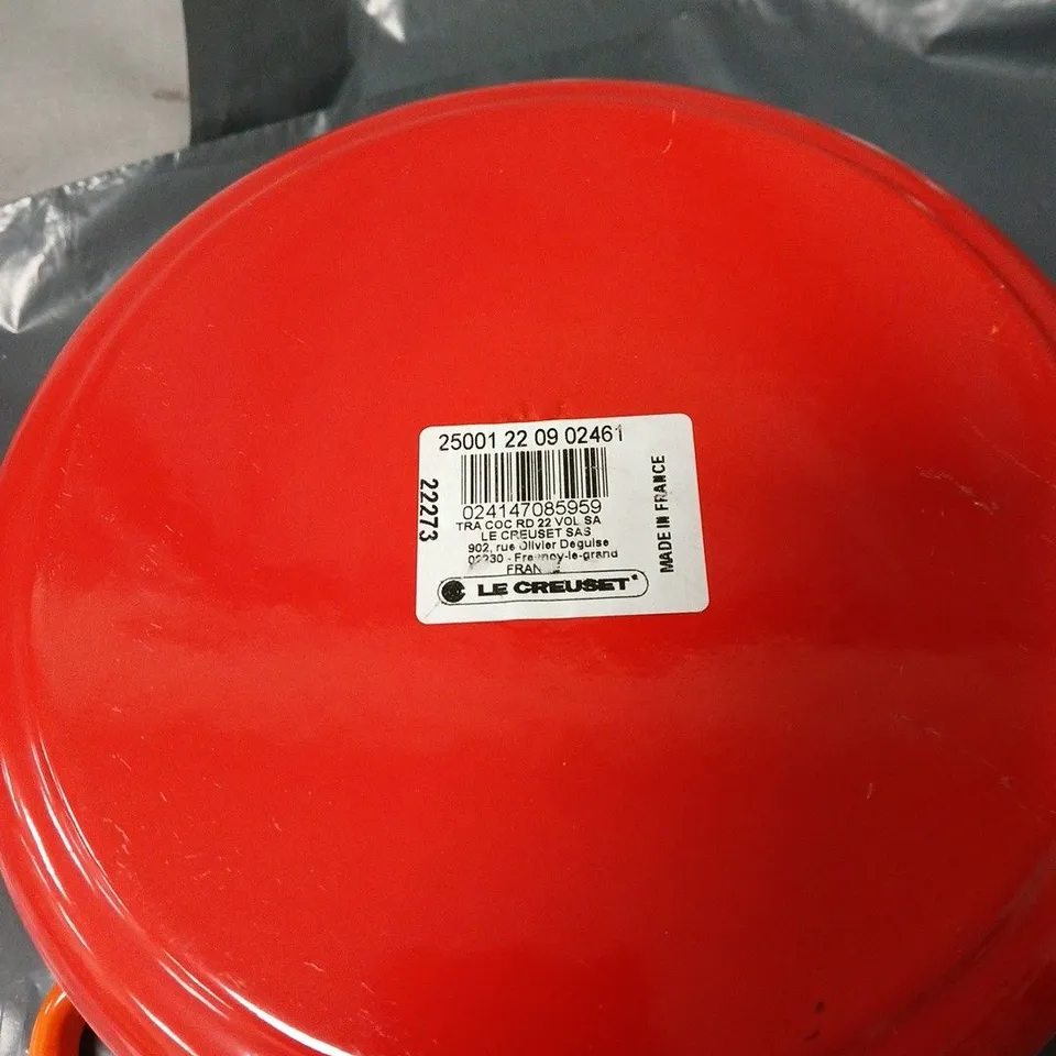 LE CREUSET ROUND CAST IRON CASSEROLE COCOTTE – FLAME ORANGE, 22 CM