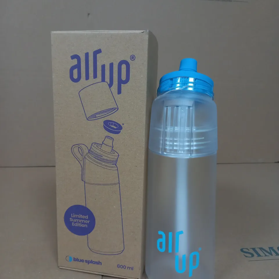 BOXED BLUE SPLASH AIR UP BOTTLE - 600ML 