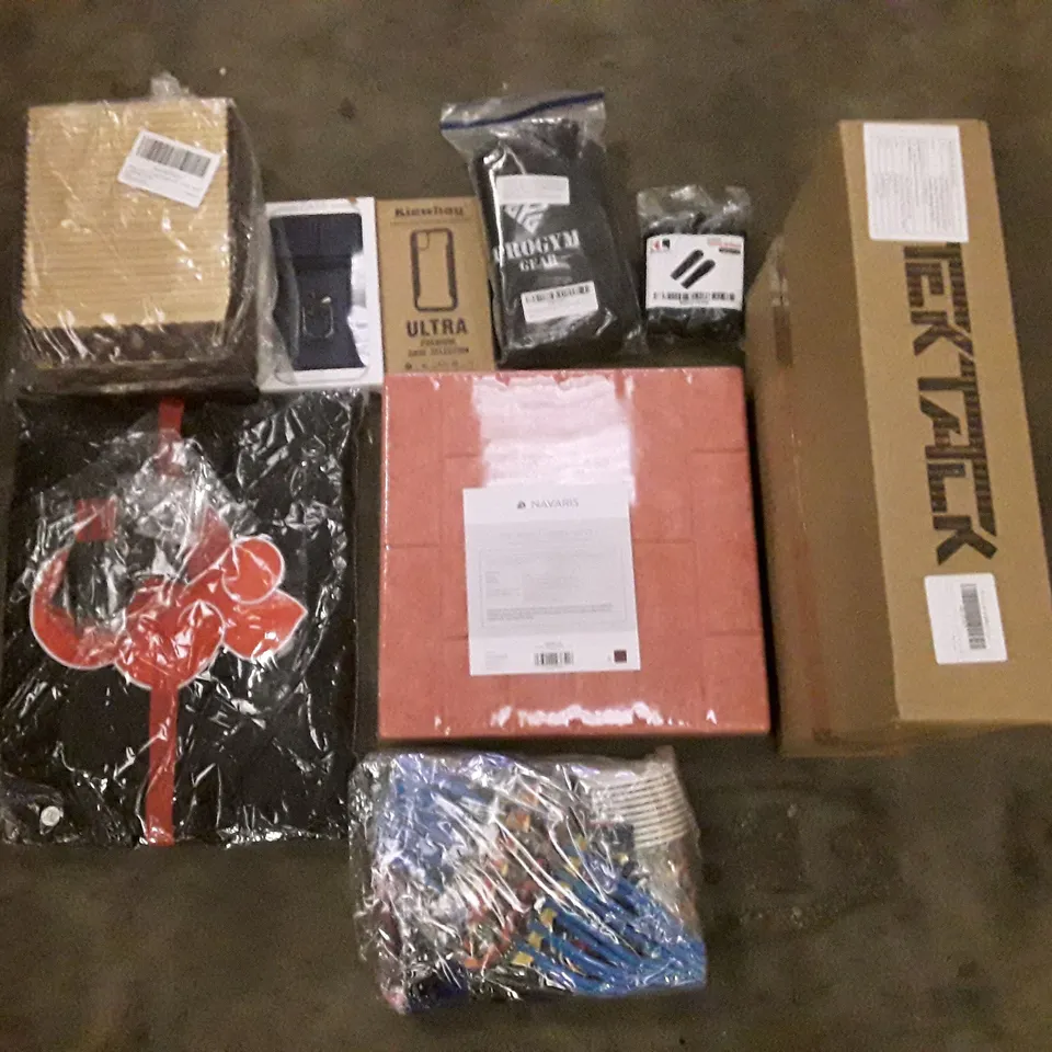 PALLET OF ASSORTED PRODUCTS INCLUDING PHONE CASES, DOOR STOPS, JEWERLY BOOK, PARTY SUPPLIES, FELT BOARDS, GLOVES