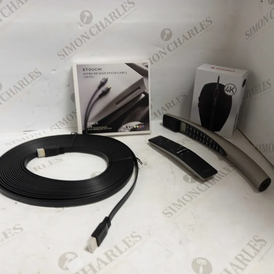 LOT OF 10 ASSORTED ELECTRICAL ITEMS, TO INCLUDE PS5 CABLE, CHERRY MOUSE, ETC