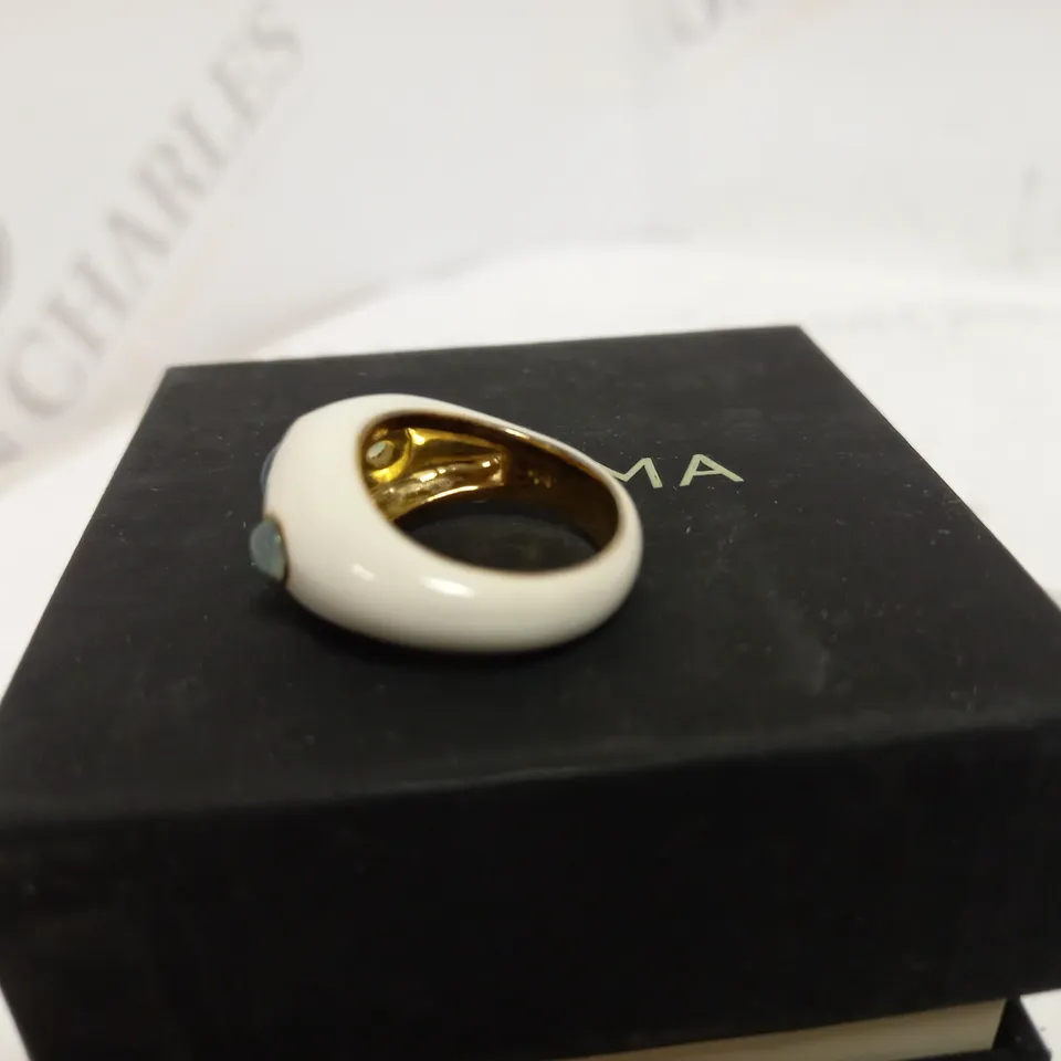 MISSOMA SQUIGGLE 18CT GOLD PLATED STATEMENT RING