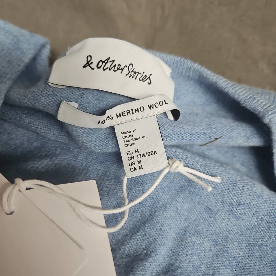 & OTHER STORIES LIGHT BLUE CARDIGAN MEDIUM WITH TAGS