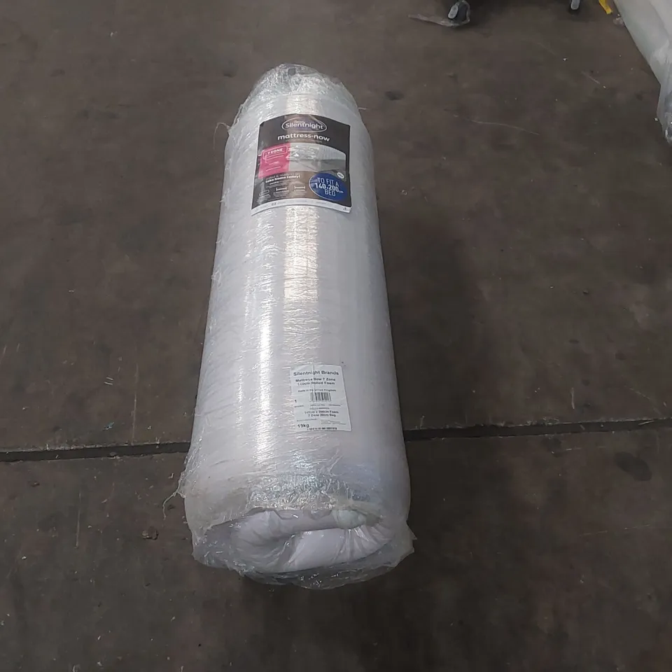 QUALITY BAGGED AND ROLLED FOAM RANGE SILENTNIGHT 7-ZONE ROLLED MEMORY MATTRESS - 140 x 200cm
