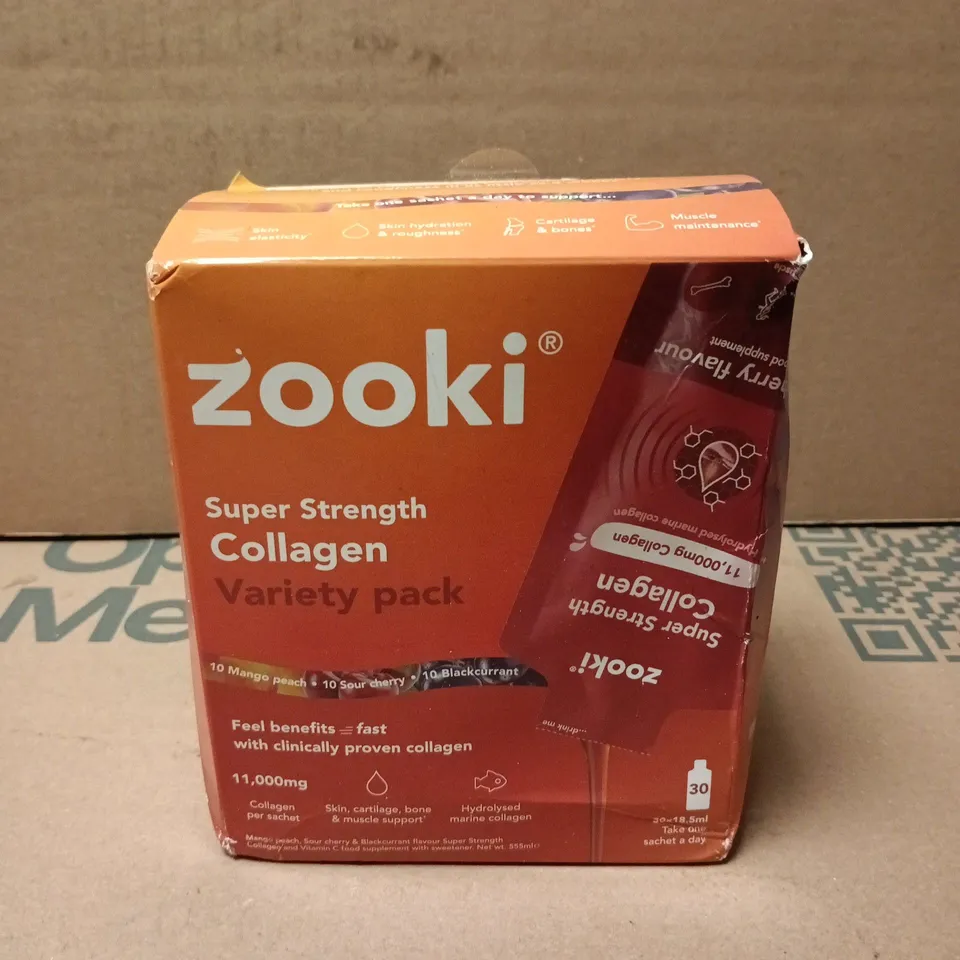 ZOOKI SUPER STRENGTH COLLAGEN VARIETY PACK – 30 SACHETS