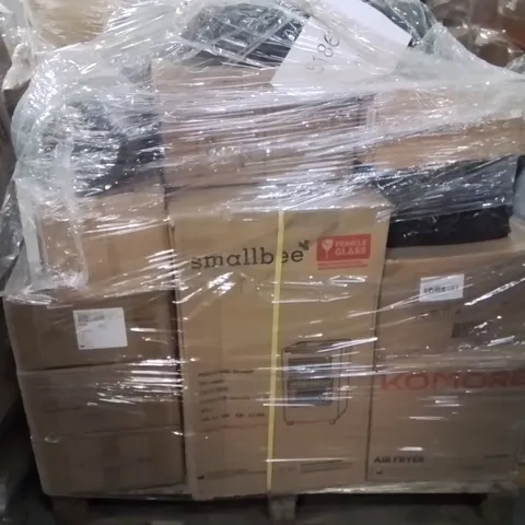 PALLET CONTAINING VARIOUS ASSORTED BOXED ITEMS TO INCLUDE: GAS HEATER, AIR FRYER, COSMETICS MIRROR ECT.