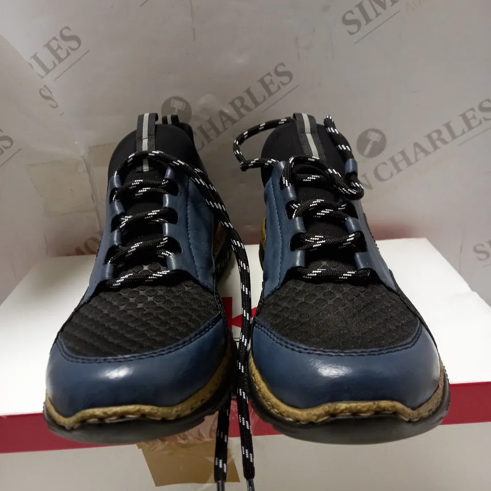 RIEKER BLUE LACE UP HIKING BOOTS - SIZE 6.5