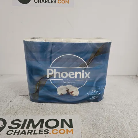 PHOENIX NON FRAGRANCED SUPREME 12 LUXURY 3 PLY TOILET TOLLS