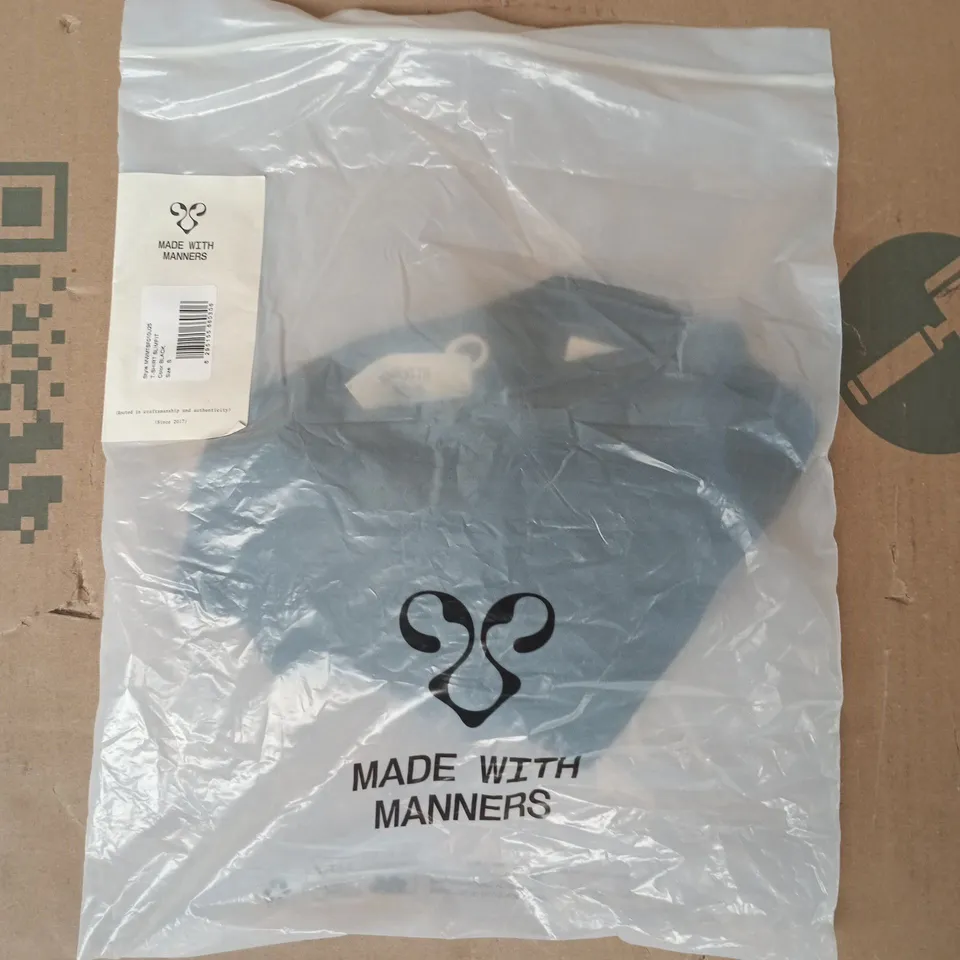 BAGGED MADE WITH MANNERS SLIM FIT T-SHIRT IN BLACK SIZE SMALL
