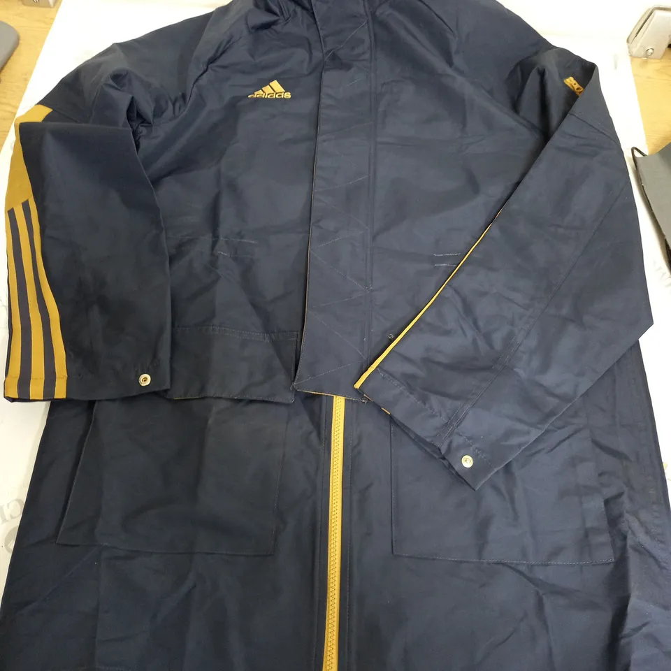 ADIDAS ZIP JACKET IN NAVY - UK MEDIUM